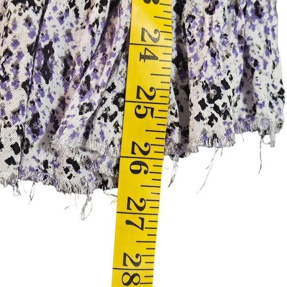 Free People Strapless Mini Dress  S Boho Vacation Tie-Front Ruffle Hem Resort we - Picture 11 of 16